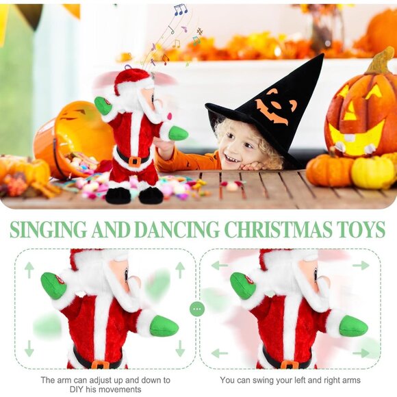 Twerking Santa Plush Toy Dancing Singing Christmas Stuffed Doll Gift for Kids - Picture 4 of 7